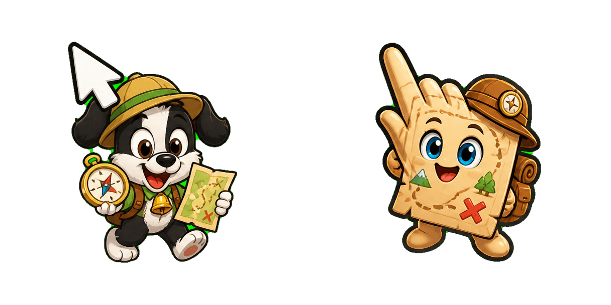 Pakiet kursorów Animaniacs Retro Adventure Map and Compass