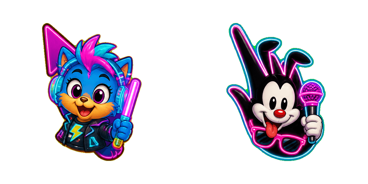 Pakiet kursorów Animaniacs Neon Main Character and Prop