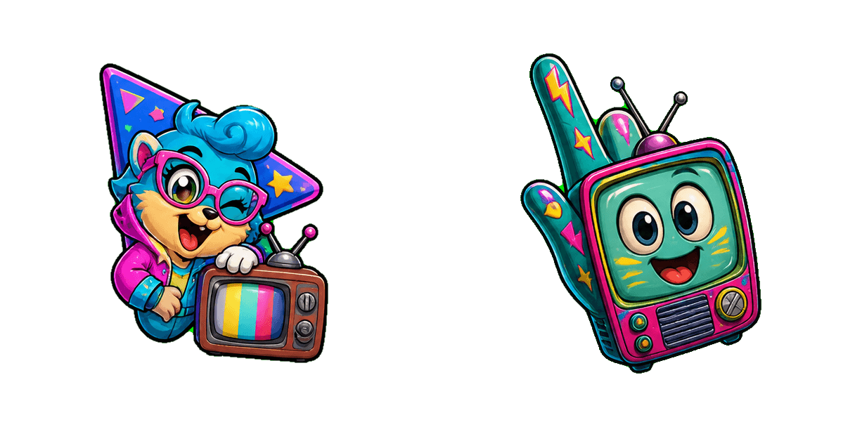 Pakiet kursorów Animaniacs Neon Retro Character and TV