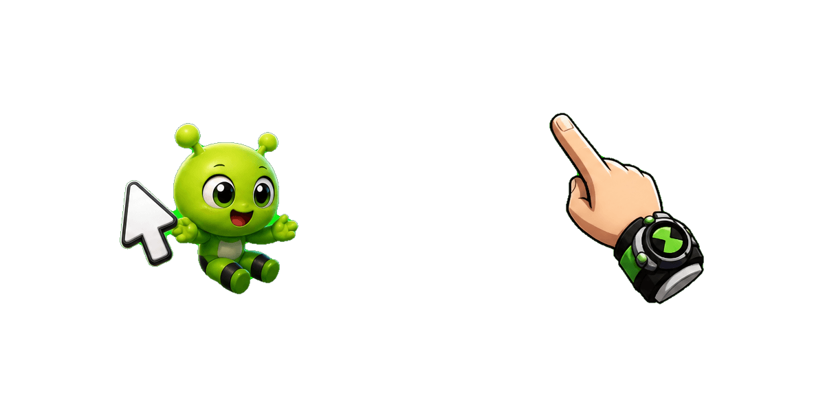 Pakiet kursorów Ben 10 Funny Funny Face and Sign