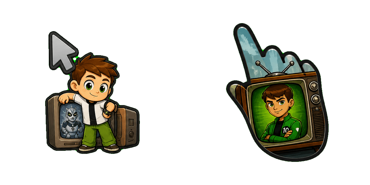 Pakiet kursorów Ben 10 Party Retro Character and TV