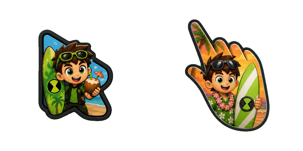 Pakiet kursorów Ben 10 Holiday Main Character and Prop
