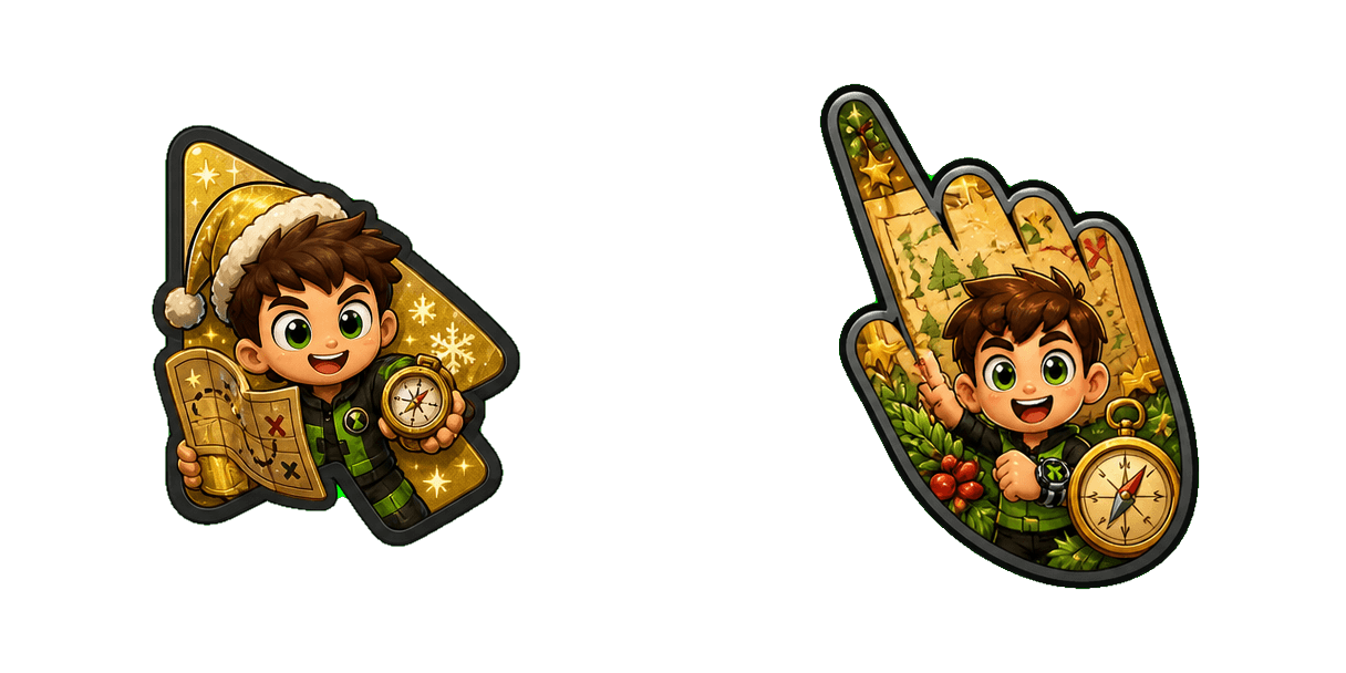 Pakiet kursorów Ben 10 Holiday Adventure Map and Compass