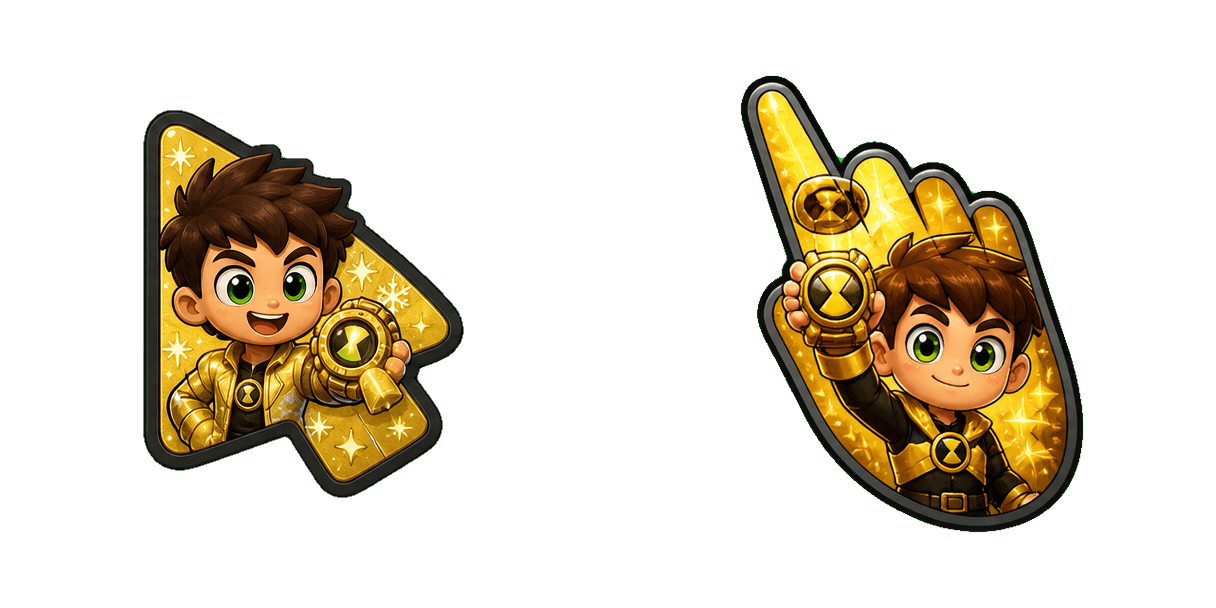 Pakiet kursorów Ben 10 Golden Main Character and Prop