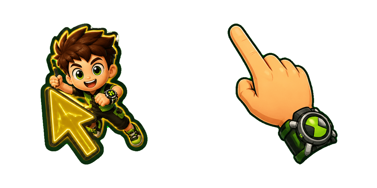 Pakiet kursorów Ben 10 Golden Classic Logo and Star