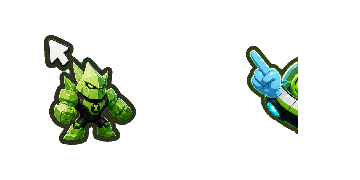 Pakiet kursorów Ben 10 Neon Retro Character and TV