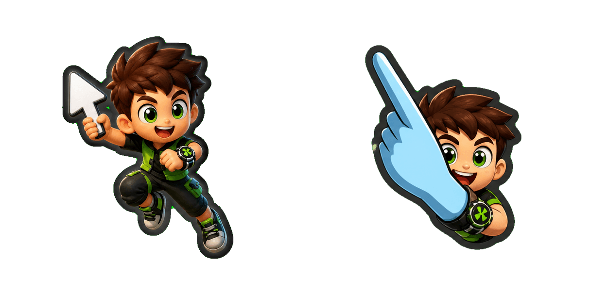 Pakiet kursorów Ben 10 Wild Retro Character and TV