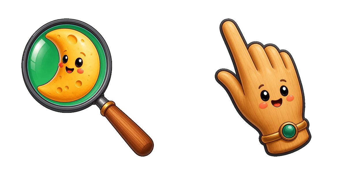 Magnifying Glass Moon cursor pack