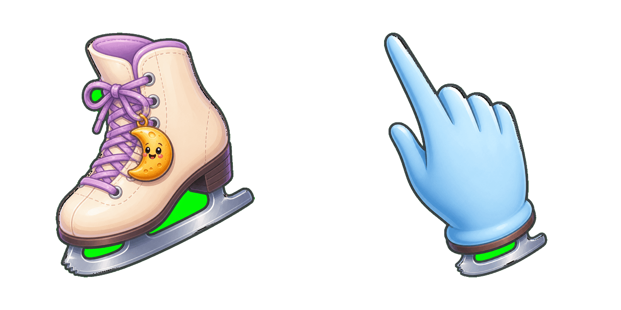 Ice Skate Moon cursor pack