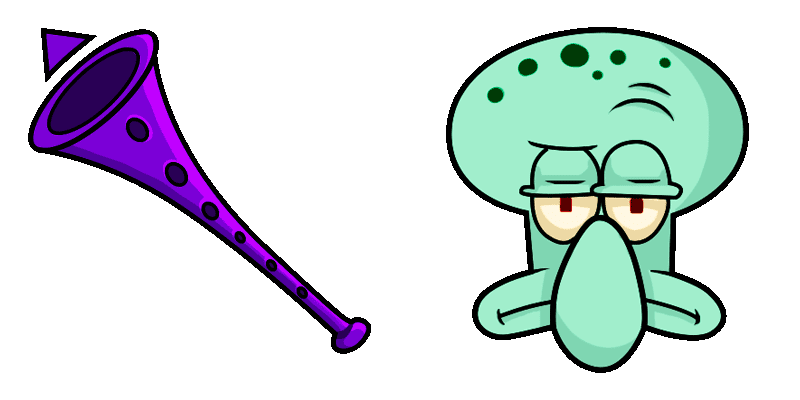 Squidward clarinet cute cursor