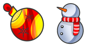 Pack de curseurs Christmas toy and a snowman