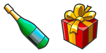 Paquete de Cursores Champagne and a gift
