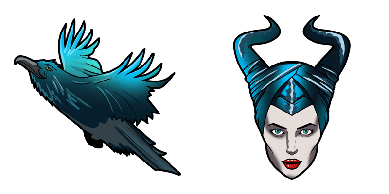 Maleficent and Raven cute cursor