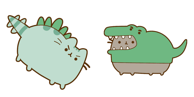 Pusheen: Crocodile cute cursor