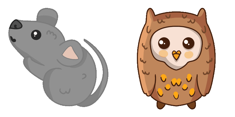 Mouse and Owl cute cursor