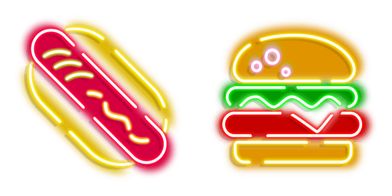 Hot dog and Hamburger cute cursor