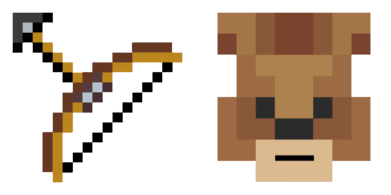 Minecraft: Bow and Bear cute cursor