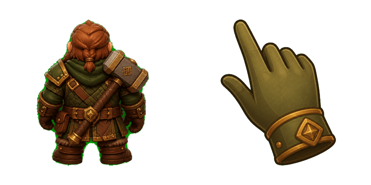 Baldur's Gate Dwarf Cursor-Paket