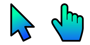 Pack de curseurs Gradient: Turquoise 