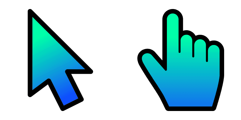 Gradient: Turquoise  cute cursor