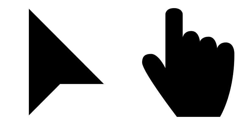 Triangle: Black cute cursor