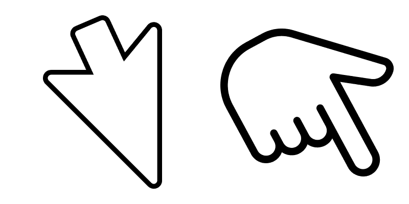 Upside down cute cursor