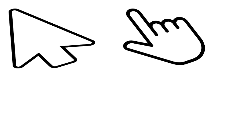 Flattened cute cursor