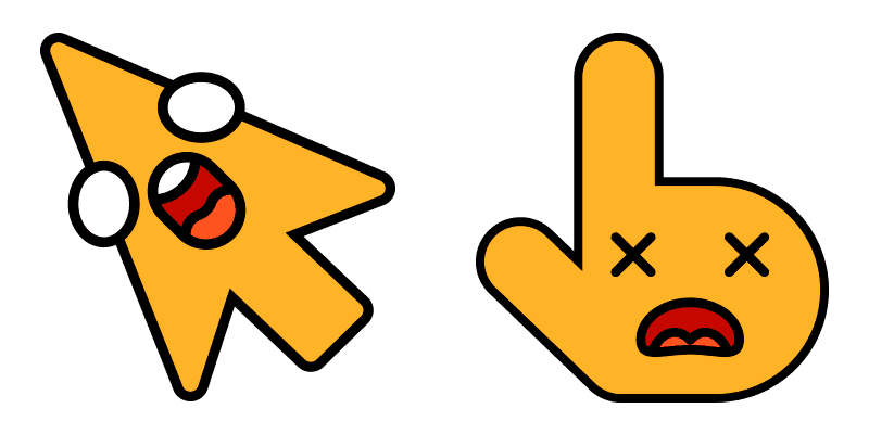 Shocked cute cursor