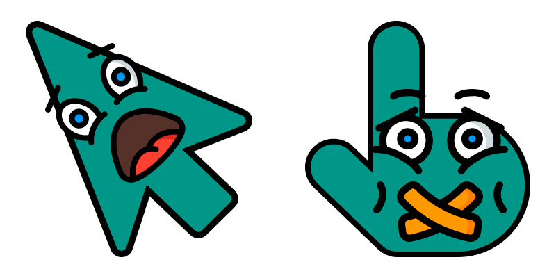 Scared cute cursor