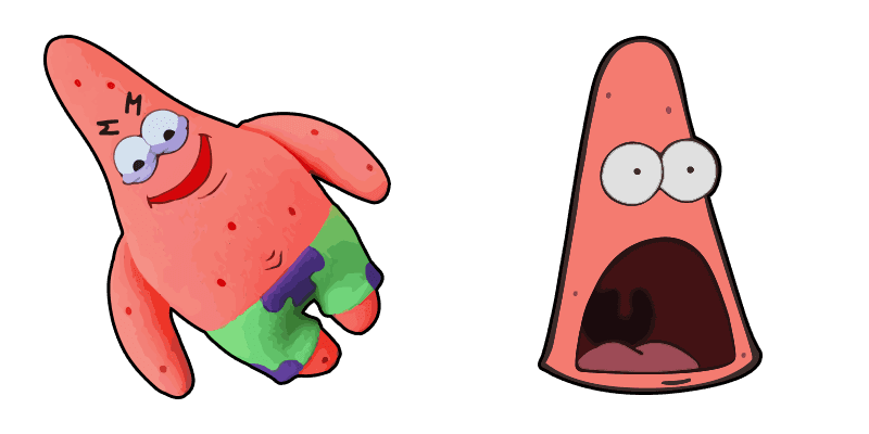 Surprised Patrick cute cursor