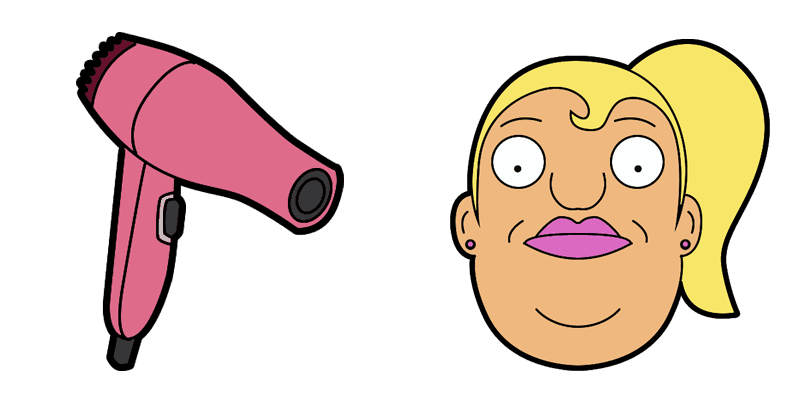 Gretchen and Hair Dryer cute cursor