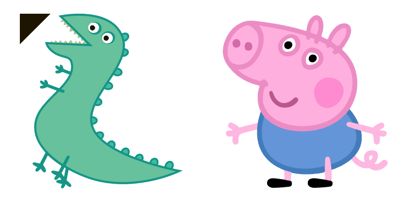 George and Dinosaur cute cursor