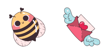 Pack de curseurs Kawaii: Enamored Bee