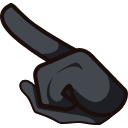 Black Character arrow cursor