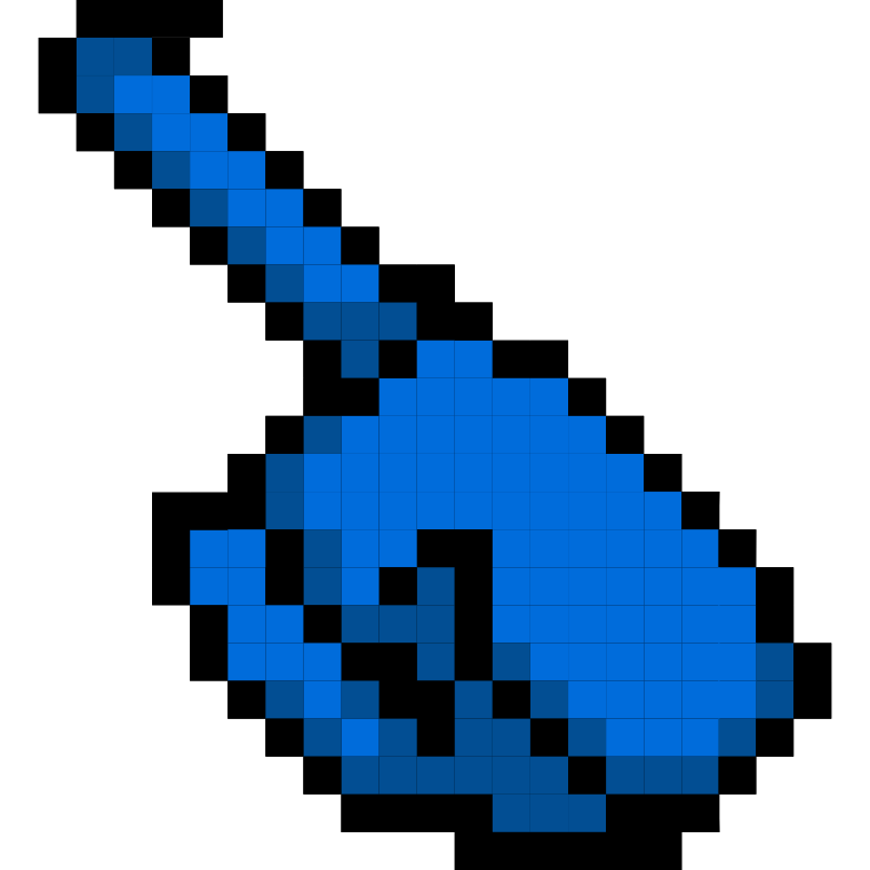 Blue Character Pixel arrow cursor