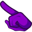 Purple Character arrow cursor