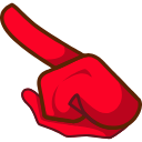 Red Character arrow cursor