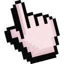 Pixel: Default Pink hand cursor