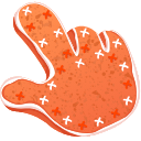 Gingerbread Texture hand cursor