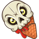 Ice Cream Cone Skull arrow cursor