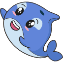 Kawaii: Dolphin arrow cursor
