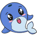 Kawaii: Dolphin hand cursor