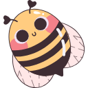 Kawaii: Enamored Bee arrow cursor