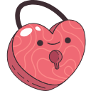 Kawaii: Heart Lock arrow cursor