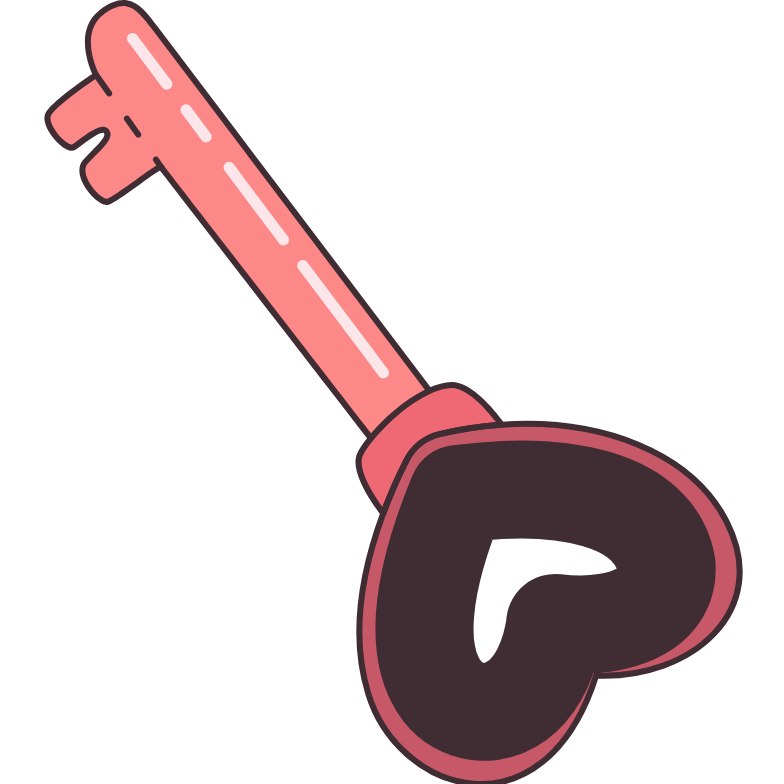 Kawaii: Heart Lock hand cursor
