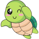 Kawaii: Turtle hand cursor