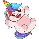 Kawaii: Unicorn and Rainbow arrow cursor