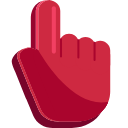 Maroon hand cursor