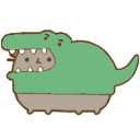 Pusheen: Crocodile hand cursor