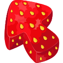 Strawberry arrow cursor